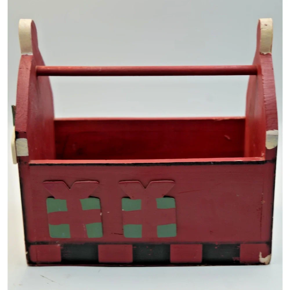 Handmade Wooden Santa‎ Gift Box – Christmas Décor with Present Design